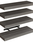 Fixwal 15.8in Floating Shelves,Wood Finish Wall Shelves Set of 4 Wall Decor
