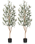 Kazeila Artificial Olive Tree 7FT Tall Faux Silk Plant