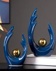 FJS Modern Living Room Decor Art Ceramic Statues