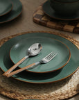 Stone Lain Brasa 16-Piece Dinnerware Set Stoneware, Green