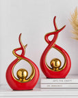 FJS Modern Living Room Decor Art Ceramic Statues