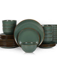 Stone Lain Brasa 16-Piece Dinnerware Set Stoneware, Green