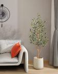 Kazeila Artificial Olive Tree 7FT Tall Faux Silk Plant