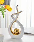 FJS Modern Living Room Decor Art Ceramic Statues