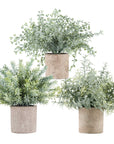 Der Rose 3 Pack Mini Potted Plastic Plants