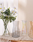 Iridescent Glass Vase - For Flowers, Centerpieces, Home Decor