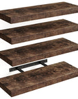 Fixwal 15.8in Floating Shelves,Wood Finish Wall Shelves Set of 4 Wall Decor