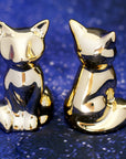 Dawbun 2 Pieces Gold Small Animal Statue