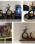 FJS Modern Living Room Decor Art Ceramic Statues