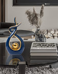 FJS Modern Living Room Decor Art Ceramic Statues