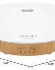 ASAKUKI Essential Oil Diffuser 500ml, Ultrasonic Aromatherapy Humidifier with Remote Control, 7 LED Colors, Timer & Auto-Off, Large Room Diffuser