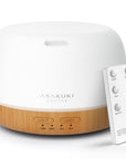 ASAKUKI Essential Oil Diffuser 500ml, Ultrasonic Aromatherapy Humidifier with Remote Control, 7 LED Colors, Timer & Auto-Off, Large Room Diffuser