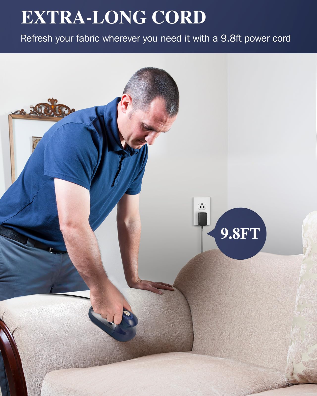 BEAUTURAL Fabric Shaver and Lint Remover, Sweater Defuzzer with 2-Speeds, 2 Replaceable Stainless Steel Blades, Battery Operated, Remove Clothes Fuzz, Lint Balls, Pills, Bobbles Gray