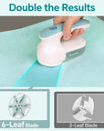 BEAUTURAL Fabric Shaver and Lint Remover, Sweater Defuzzer with 2-Speeds, 2 Replaceable Stainless Steel Blades, Battery Operated, Remove Clothes Fuzz, Lint Balls, Pills, Bobbles Gray