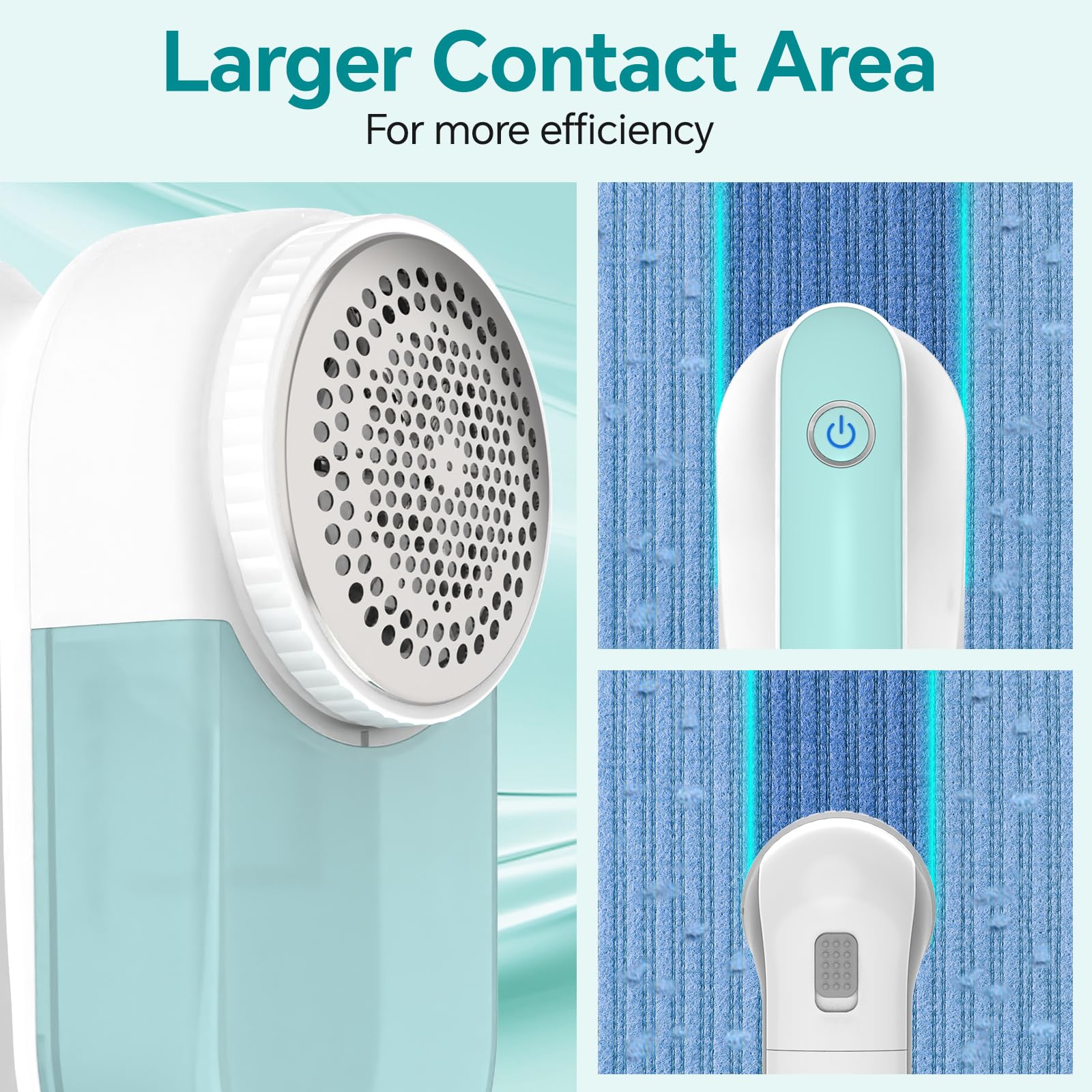 BEAUTURAL Fabric Shaver and Lint Remover, Sweater Defuzzer with 2-Speeds, 2 Replaceable Stainless Steel Blades, Battery Operated, Remove Clothes Fuzz, Lint Balls, Pills, Bobbles Gray