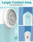 BEAUTURAL Fabric Shaver and Lint Remover, Sweater Defuzzer with 2-Speeds, 2 Replaceable Stainless Steel Blades, Battery Operated, Remove Clothes Fuzz, Lint Balls, Pills, Bobbles Gray