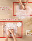 Non-slip Silicone Pastry Mat Extra Large with Measurements 28''By 20'' for Silicone Baking Mat, Counter, Dough Rolling, Oven Liner,Fondant/Pie Crust By Folksy Super Kitchen Red